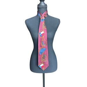 Western Silk Tie Cowboy Rodeo Style Roundtree & Yorke NWT